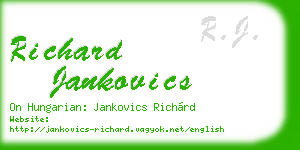 richard jankovics business card