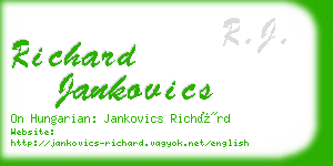 richard jankovics business card